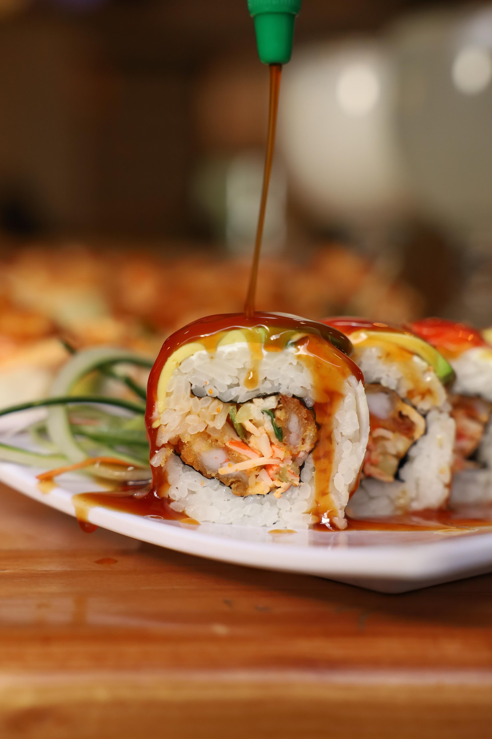 Tempura Roll con drizzle